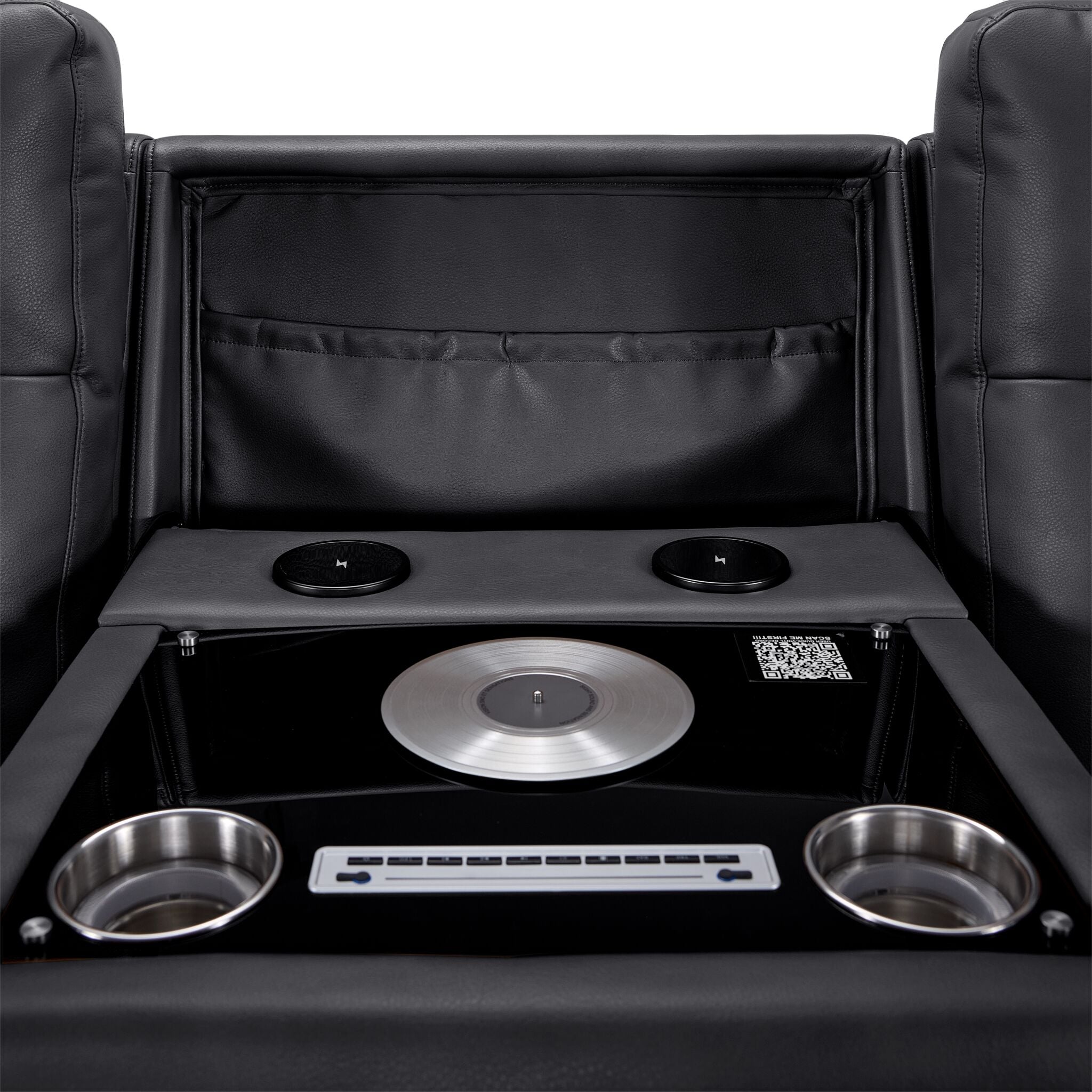 In Harmony - Zeppelin Power Reclining Sofa and Loveseat Set - Dark Grey