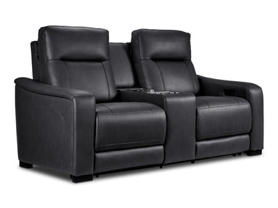 In Harmony - Zeppelin Power Reclining Loveseat - Dark Grey