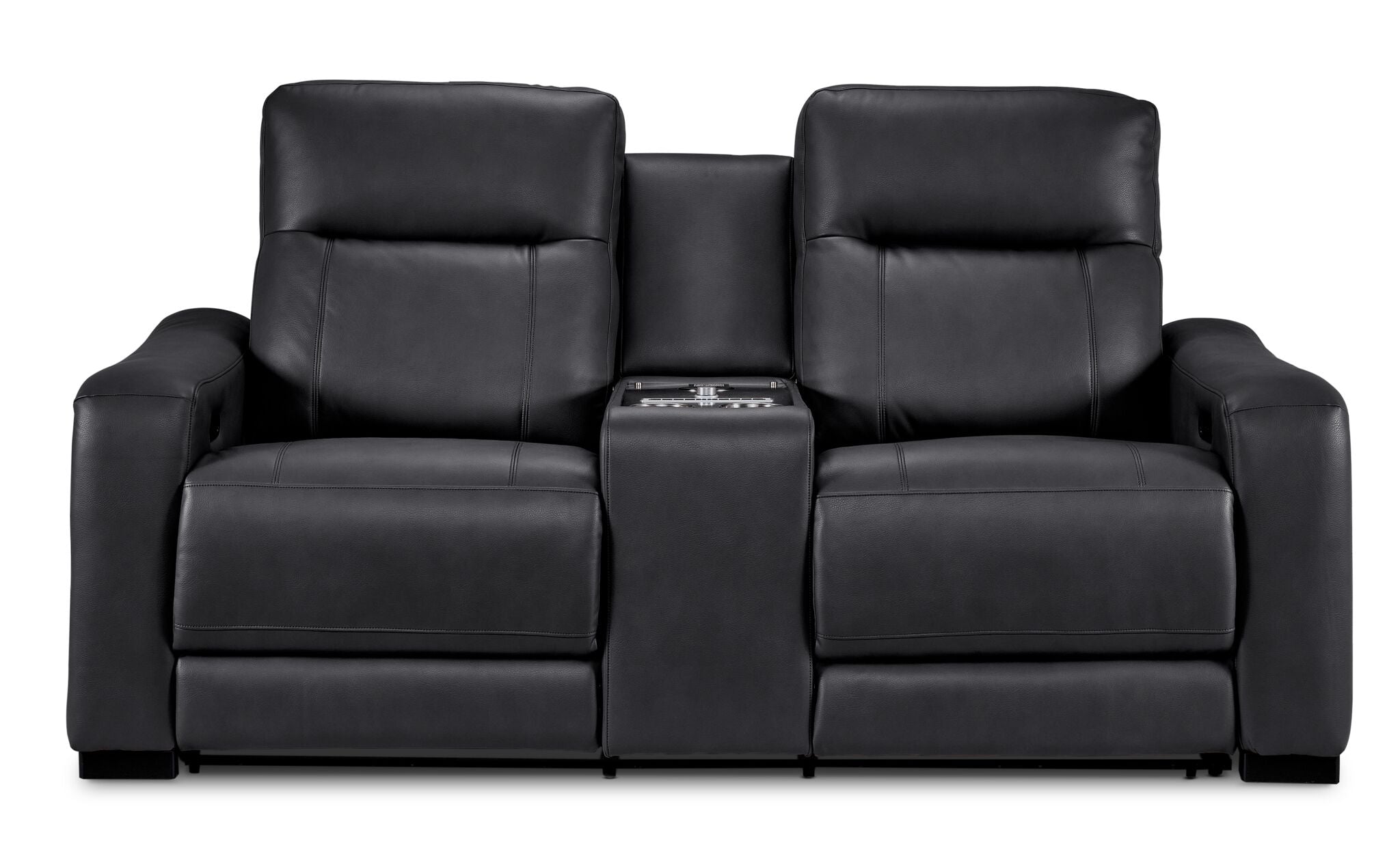 In Harmony - Zeppelin Power Reclining Loveseat - Dark Grey