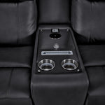 In Harmony - Zeppelin Power Reclining Sofa and Loveseat Set - Dark Grey