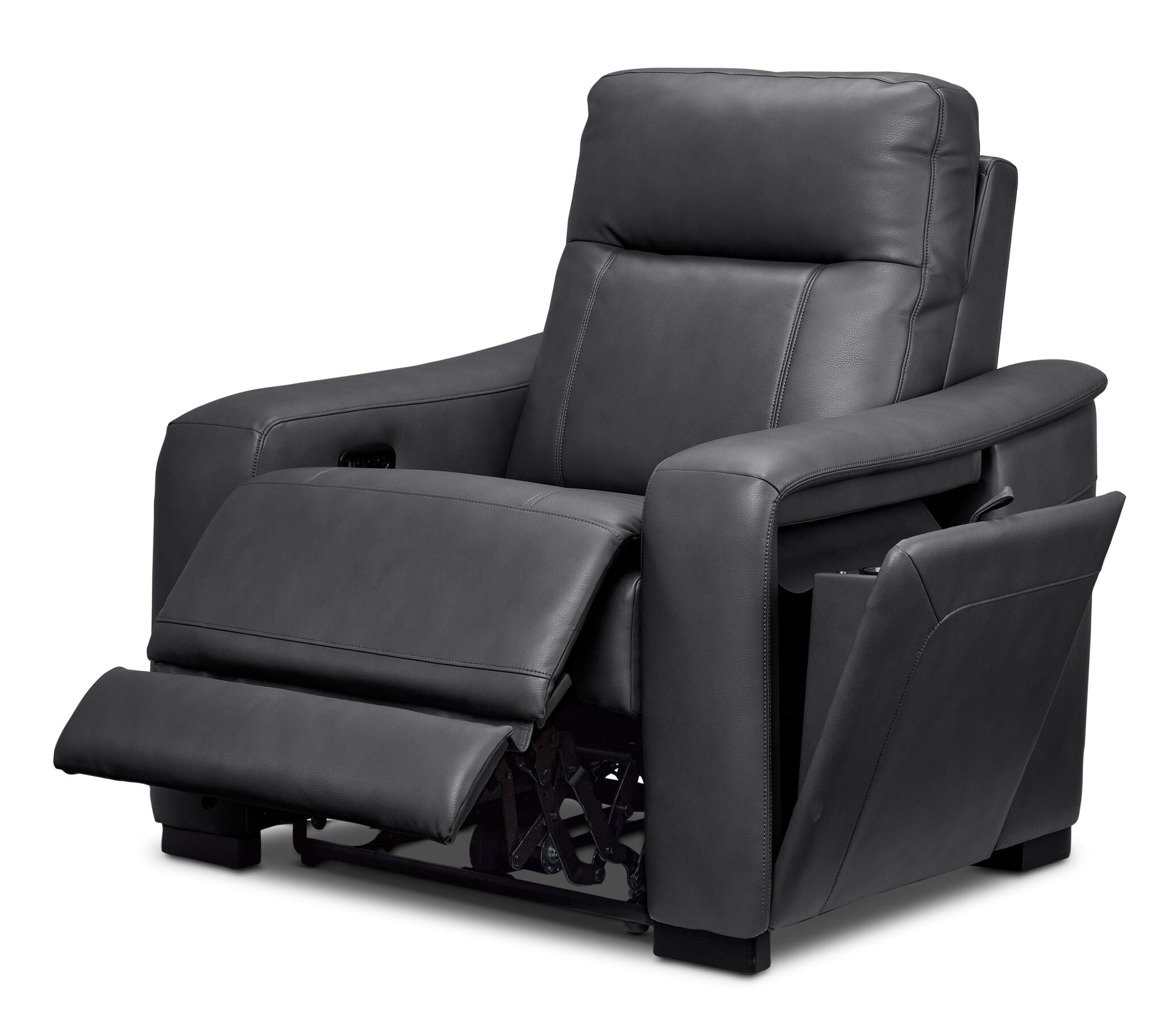 In Harmony - Zeppelin Power Reclining Sofa and Recliner Set- Dark Grey