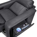In Harmony - Zeppelin Power Reclining Sofa and Recliner Set- Dark Grey