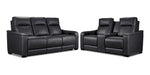 In Harmony - Zeppelin Power Reclining Sofa and Loveseat Set - Dark Grey