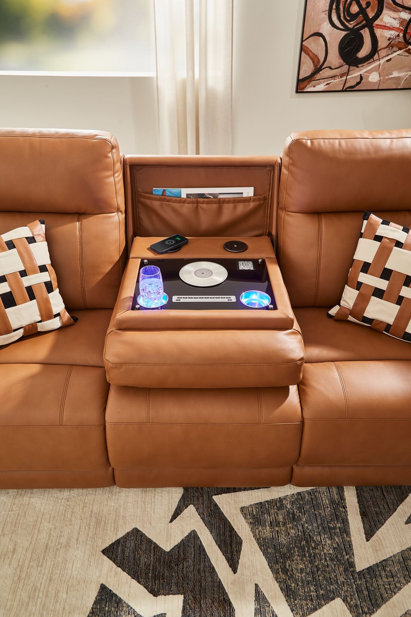 In Harmony - Zeppelin Power Reclining Sofa - Tan | Leon's