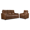 In Harmony - Zeppelin Power Reclining Sofa and Recliner Set- Tan