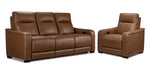In Harmony - Zeppelin Power Reclining Sofa and Recliner Set- Tan