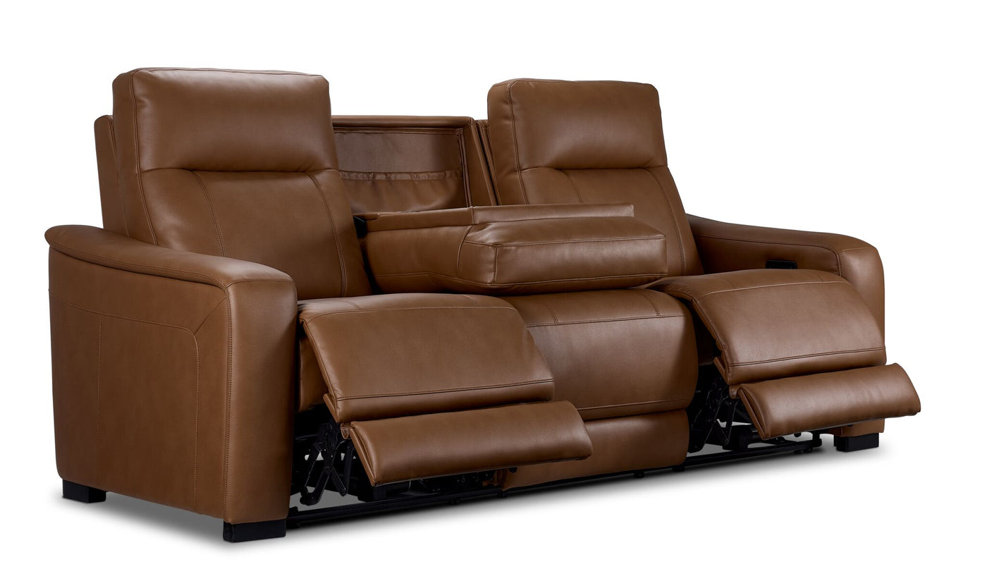 Zeppelin Power Reclining Sofa - Tan
