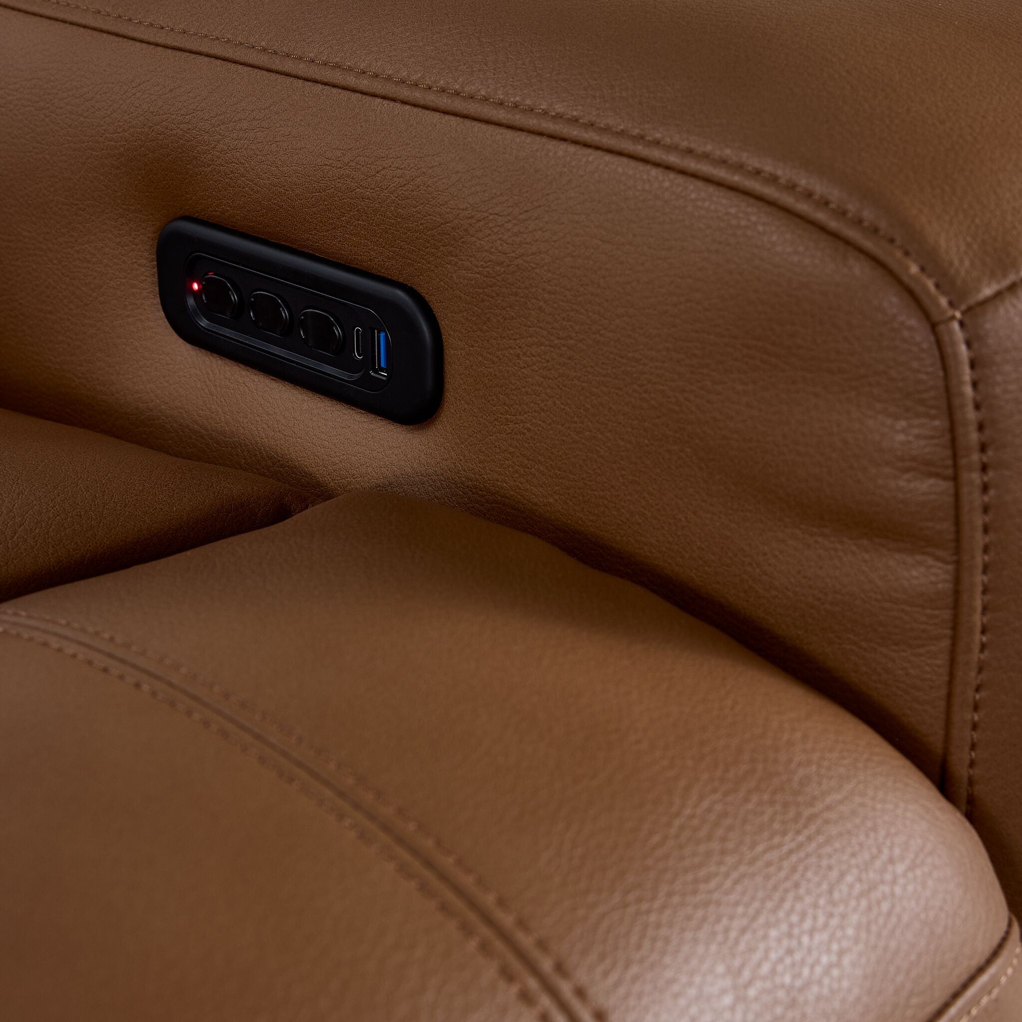 In Harmony - Zeppelin Power Reclining Sofa - Tan