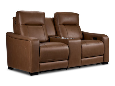 In Harmony - Zeppelin Power Reclining Loveseat - Tan
