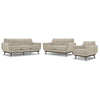 Ziva Sofa, Loveseat and Chair Set - Beige