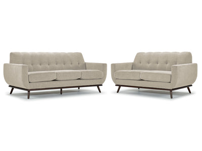 Ziva Sofa and Loveseat Set - Beige