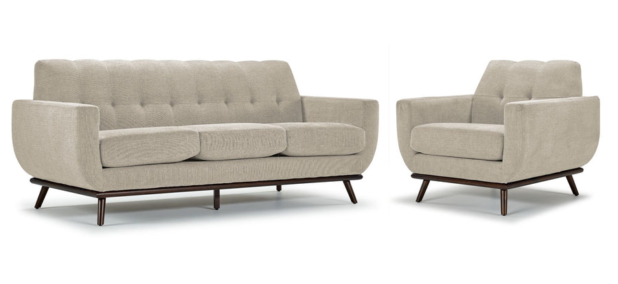 Ziva Sofa and Chair Set - Beige