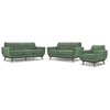 Ziva Sofa, Loveseat and Chair Set - Green