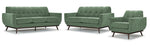 Ziva Sofa, Loveseat and Chair Set - Green