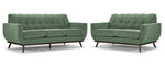 Ziva Sofa and Loveseat Set - Green