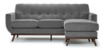 Ziva Chaise Sofa - Grey