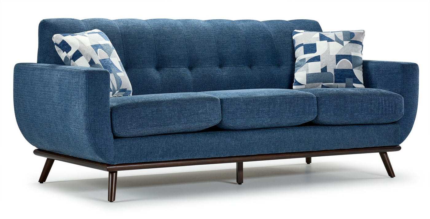 Ziva Sofa, Loveseat and Chair Set - Blue