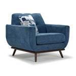 Ziva Sofa, Loveseat and Chair Set - Blue
