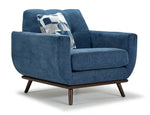 Ziva Sofa, Loveseat and Chair Set - Blue