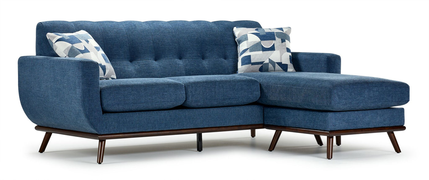 Ziva Chaise Sofa - Blue