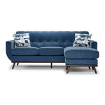 Ziva Chaise Sofa - Blue