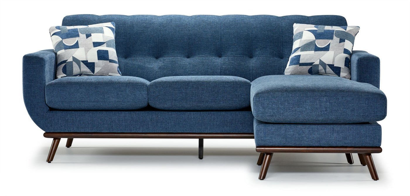 Ziva Chaise Sofa - Blue