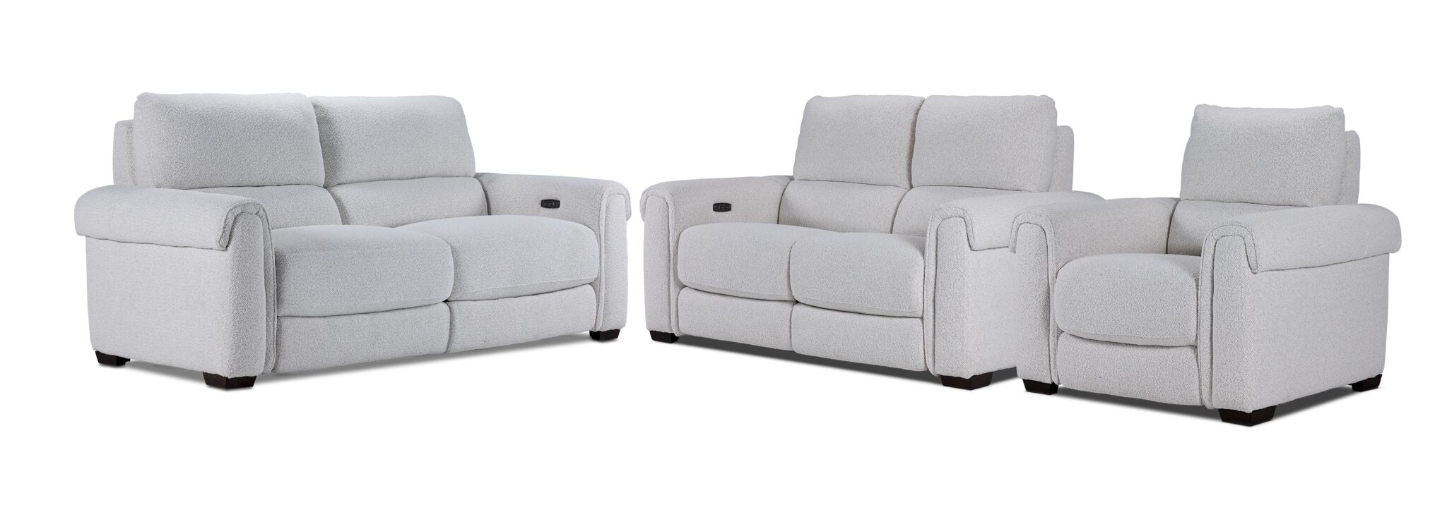 Zoey Power Reclining Sofa, Loveseat and Recliner Set - Natural