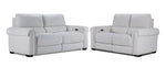 Zoey Power Reclining Sofa and Loveseat Set - Natural