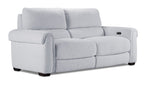Zoey Power Reclining Sofa and Loveseat Set - Snow