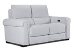 Zoey Power Reclining Sofa and Loveseat Set - Snow