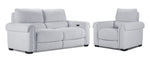 Zoey Power Reclining Sofa and Recliner Set - Snow