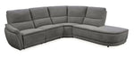 Emerson 4-Piece Power Reclining Sectional with Right Facing Chaise - Grey