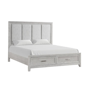 Silverstone 3-Piece Queen Storage Bed - Mist Grey