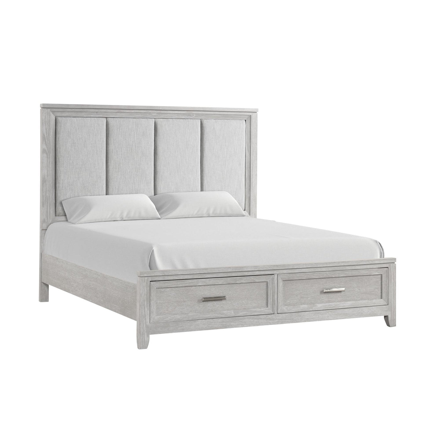 Silverstone 3-Piece King Storage Bed - Mist Grey