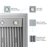 VICTORY Stainless Steel 42-Inch 900 CFM Insert Range Hood - Star-42