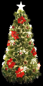 Oren 3ft Decorated Holiday Festive Fibre Optic Christmas Tree - Warm White