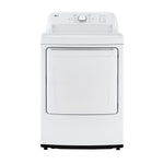 LG White Rear Control Energy Star Dryer with Sensor Dry (7.3 Cu. Ft) - DLE6100W