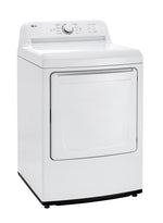 LG White Rear Control Energy Star Dryer with Sensor Dry (7.3 Cu. Ft) - DLE6100W