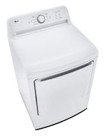LG White Rear Control Energy Star Dryer with Sensor Dry (7.3 Cu. Ft) - DLE6100W