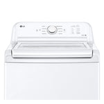 LG White Top Load Washer with Agitator and SlamProof® Glass Lid (4.8 Cu. Ft) -WT6105CW