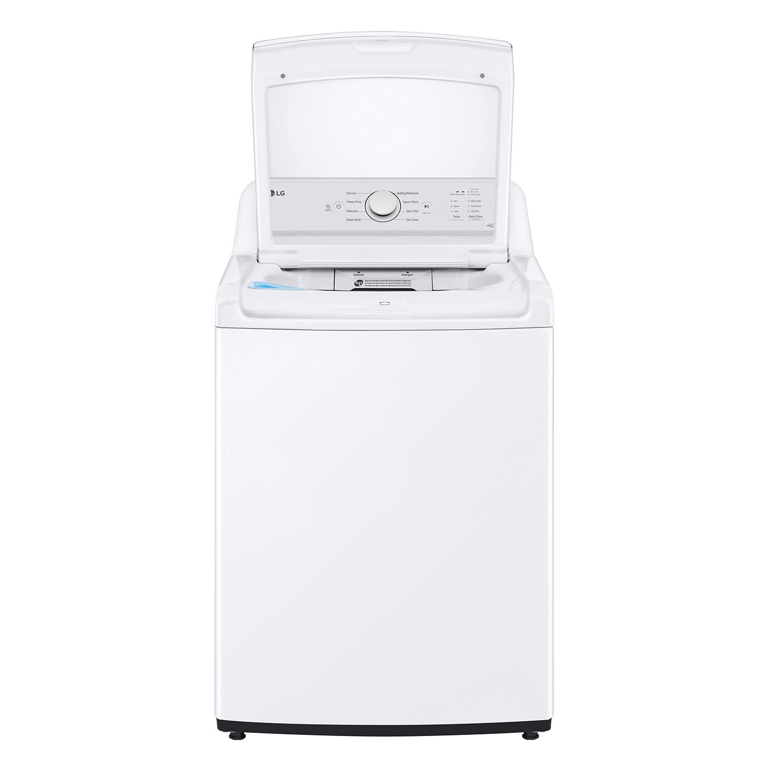 LG White Top Load Washer with Agitator and SlamProof® Glass Lid (4.8 Cu. Ft) -WT6105CW