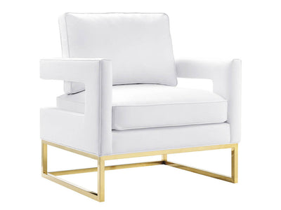 Ameshoff Vegan Leather Accent Chair - White