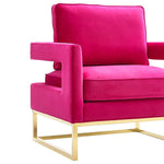 Ameshoff Velvet Accent Chair - Pink