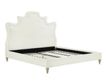 Sterre Platform Velvet King Bed - Cream