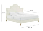 Sterre Platform Velvet King Bed - Cream