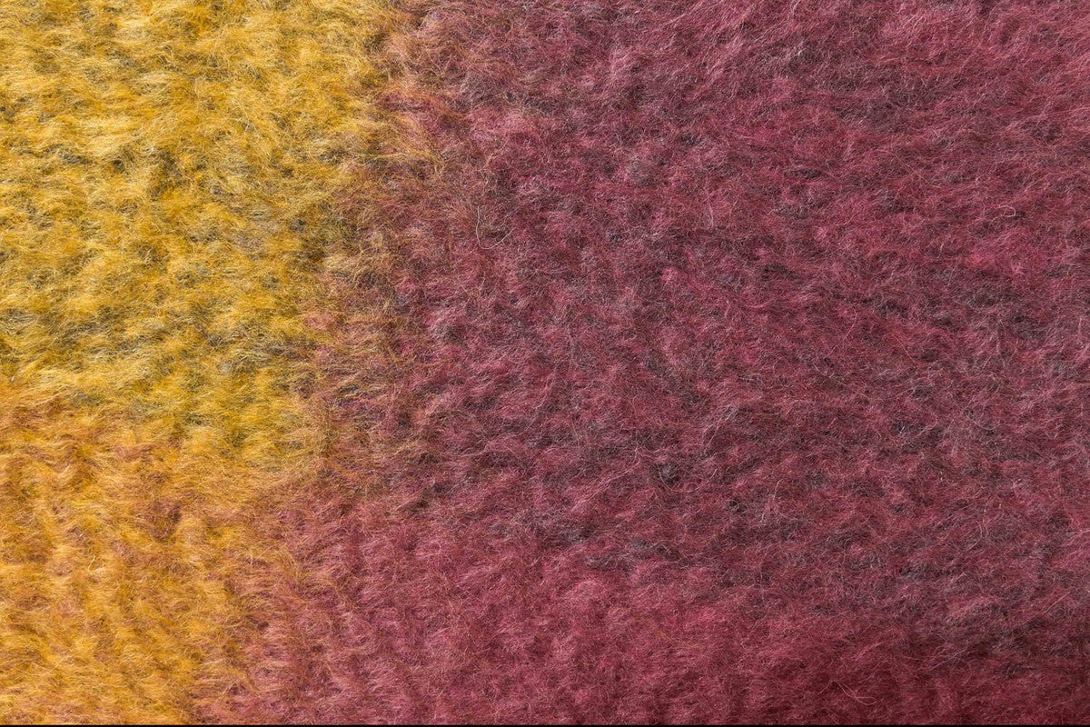 Moneterey Wool Throw - Yellow/Red