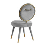 Marisbu Velvet Dining Chair - Light Grey