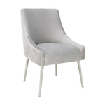 Aries Velvet Dining Chair - Grey