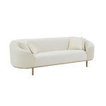 Turni Velvet Sofa - Cream