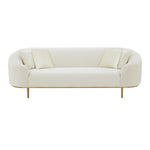 Turni Velvet Sofa - Cream